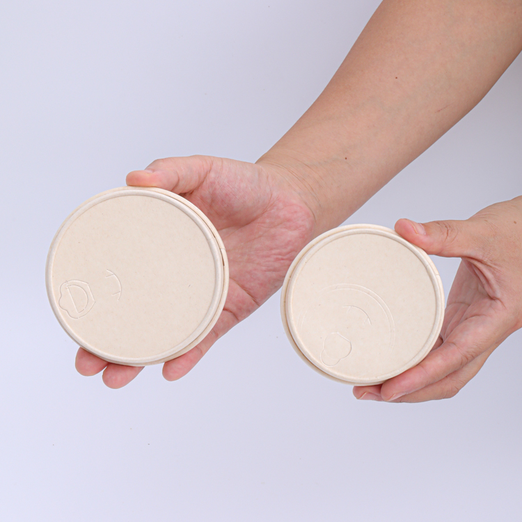 Compostable paper cup lids for coffee