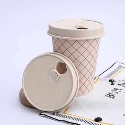コーヒー飲料スープ用のふた付き紙コップ