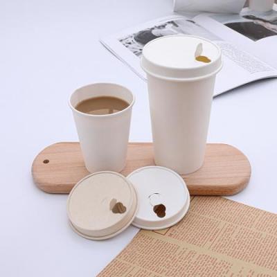 カスのカップのカスタムデザイン竹パルプ紙の蓋