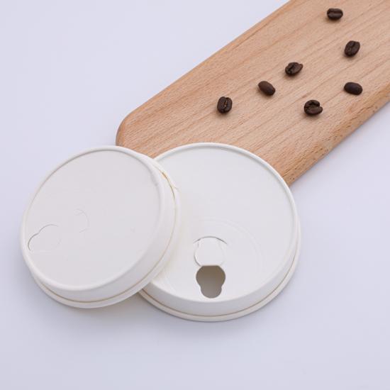 Biodegradable disposable paper coffee cup lid