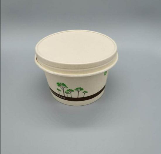 Disposable paper bowls with lids