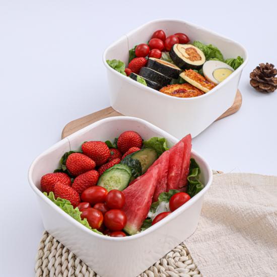 Disposable square paper food containers manufacturer
