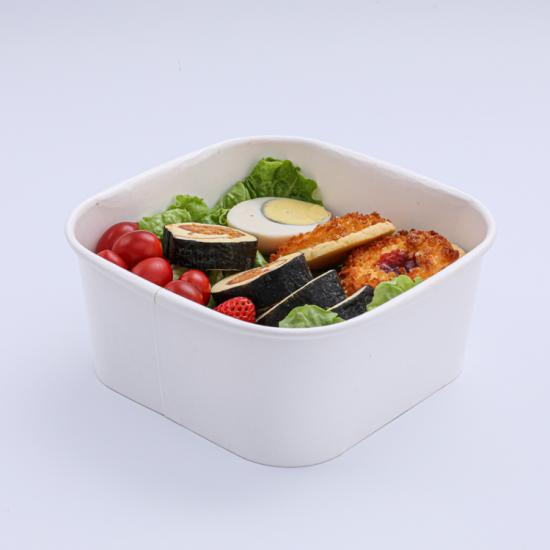 Disposable square paper food containers manufacturer
