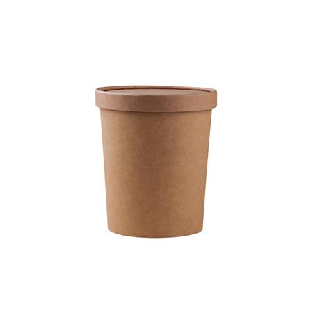 take out cup with lid for soup and ice cream