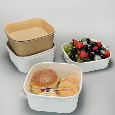 カスタムテイクアウト食品包装容器正方形サラダボウル
    